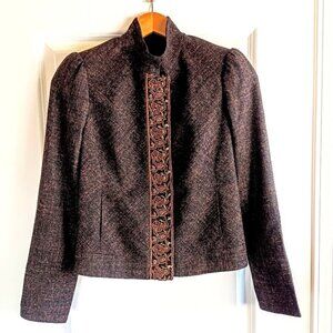 Rosaria Lamanna Embroidered Wool Silk Linen Cashmere Blazer Jacket